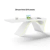 71" Modern White Computer Desk Rectangular Executive & Reclining Leather Office Chair