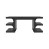 1630mm Black Wooden Writing Desk Reclining Leather Office Desk Chair Set
