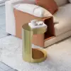 C Shaped Side Table Gold Cocktail Table
