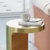 C Shaped Side Table Gold Cocktail Table