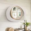 Modern 4-Piece 600mm Large White & Gold Abstract Geometry Wall Mirror Decor Living Room