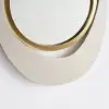 Modern 4-Piece 600mm Large White & Gold Abstract Geometry Wall Mirror Decor Living Room