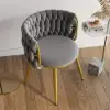 Sweave Light Grey Velvet Dining Chair with Upholstered, 4 Pieces
