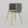 Sweave Light Grey Velvet Dining Chair with Upholstered, 4 Pieces