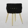 Picture of 4-Piece Nordic Black Barrel Back Dining Chair Round Accent Chair with Velvet Upholstery