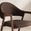Modern Brown Linen Dining Chair with Upholstered, 4 Pieces
