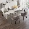 Arcora White Velvet Dining Chair with Upholstered, 4 Pieces