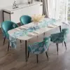 Arcora Greenish Blue Velvet Dining Chair with Upholstered, 4 Pieces
