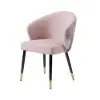 Arcora Pink Velvet Dining Chair with Upholstered, 4 Pieces