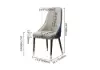 Diamic Blue Faux Leather Dining Chairs with Upholstered, 6 Pieces