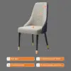 Diamic Blue Faux Leather Dining Chairs with Upholstered, 6 Pieces