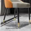 Diamic Orange Faux Leather Dining Chairs with Upholstered, 6 Pieces