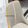 Diamic Orange Faux Leather Dining Chairs with Upholstered, 6 Pieces