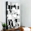 100 cm Glam Irregular Silver Decorative Frameless Earthquake Wall Mirror