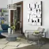 100 cm Glam Irregular Silver Decorative Frameless Earthquake Wall Mirror