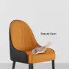 Darg Orange & Black PU Leather Dining Chair with Upholstered, 6 Pieces