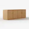 1600mm Natural Wood Tall TV Stand with Storage