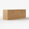 1600mm Natural Wood Tall TV Stand with Storage