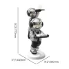 Astronaut Resin Figurine Silver Side Table with Tray Top