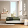 Krila Floating 3-Drawer LED Smart Bedside Table with Light – Rectangle – White Nightstand