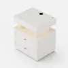 Krila Floating 3-Drawer LED Smart Bedside Table with Light – Rectangle – White Nightstand