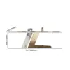Modern 1800mm Rectangle Sintered Stone Dining Table with 8 Chairs in Gold