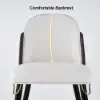 Modern 1800mm Rectangle Sintered Stone Dining Table with 8 Chairs in Gold