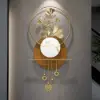 1180mm Modern 3D Golden Metal Ginkgo Leaf Geometric Wall Art with Marble Accent