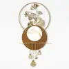 1180mm Modern 3D Golden Metal Ginkgo Leaf Geometric Wall Art with Marble Accent