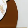 1180mm Modern 3D Golden Metal Ginkgo Leaf Geometric Wall Art with Marble Accent