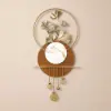 1180mm Modern 3D Golden Metal Ginkgo Leaf Geometric Wall Art with Marble Accent