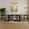 Fluve 200 - 240 cm Extendable Oval Black Dining Table, Seats 6-8