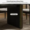 Fluve 200 - 240 cm Extendable Oval Black Dining Table, Seats 6-8