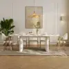 Fluve 200 - 240 cm Extendable Oval White Dining Table, Seats 6-8
