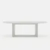 Fluve 200 - 240 cm Extendable Oval White Dining Table, Seats 6-8