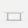Fluve 200 - 240 cm Extendable Oval White Dining Table, Seats 6-8
