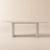 Fluve 200 - 240 cm Extendable Oval White Dining Table, Seats 6-8