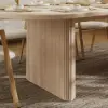 Fluve 200 - 240 cm Extendable Oval Whitewash Dining Table, Seats 6-8