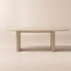 Fluve 200 - 240 cm Extendable Oval Whitewash Dining Table, Seats 6-8