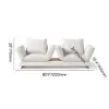 Modern 213 cm 3-Seater Linen Convertible Sleeper Sofa with Adjustable Backrest – Cotton