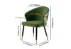 Japandi 800mm Round Small Dining Table & 2 Green Upholstered Velvet Dining Chairs Set