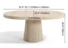 Japandi Extendable Dining Table & 6 Wood Rattan Upholstered Dining Chairs Set