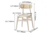 Japandi Extendable Dining Table & 6 Wood Rattan Upholstered Dining Chairs Set