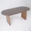 1800mm Japandi Dining Table & 6 Walnut Japandi Rattan Dining Chairs Solid Wood Frame