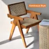 1800mm Japandi Dining Table & 6 Walnut Japandi Rattan Dining Chairs Solid Wood Frame