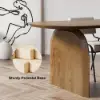 1500mm Japandi Dining Table & 4 Walnut Rattan Dining Chairs with Solid Wood Frame