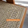 1500mm Japandi Dining Table & 4 Walnut Rattan Dining Chairs with Solid Wood Frame
