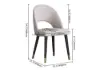1500mm Modern Round Dining Table & 8 Modern Upholstered Light Gray Velvet Dining Chairs