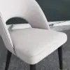 1500mm Modern Round Dining Table & 8 Modern Upholstered Light Gray Velvet Dining Chairs