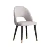 1500mm Modern Round Dining Table & 8 Modern Upholstered Light Gray Velvet Dining Chairs